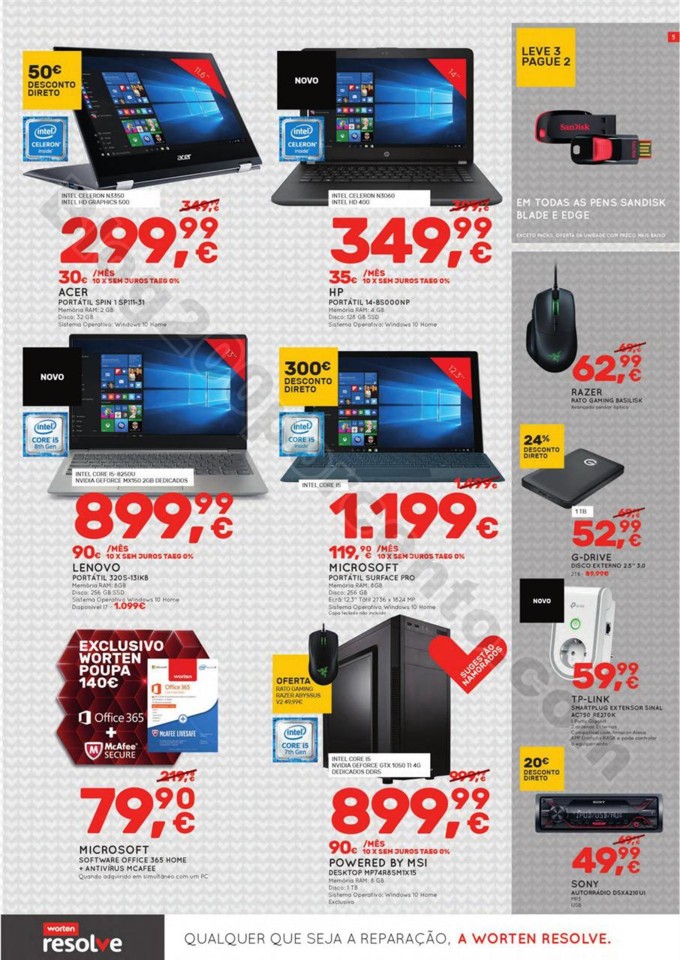 Antevisão Folheto WORTEN Promoções de 8 a 14 fe