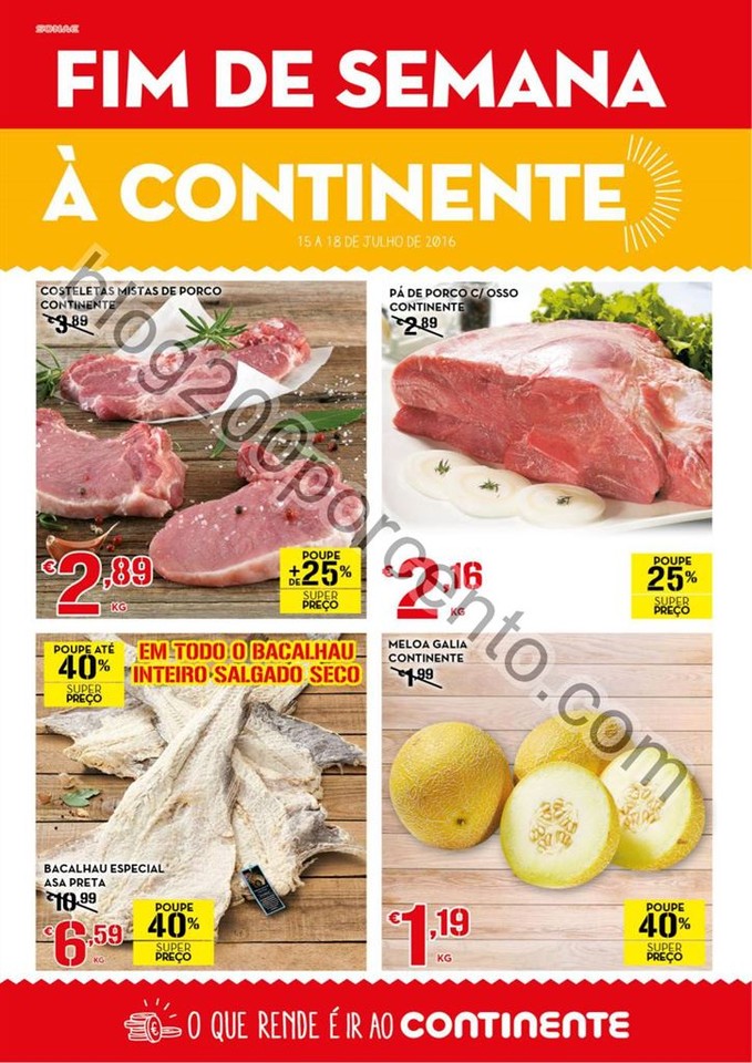 Antevisão Folheto CONTINENTE Fim de Semana de 15 