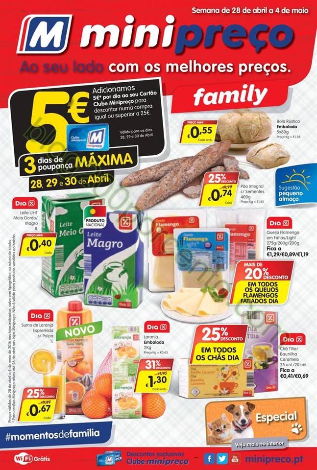 Antevisão Folheto MINIPREÇO Family de 28 abril a