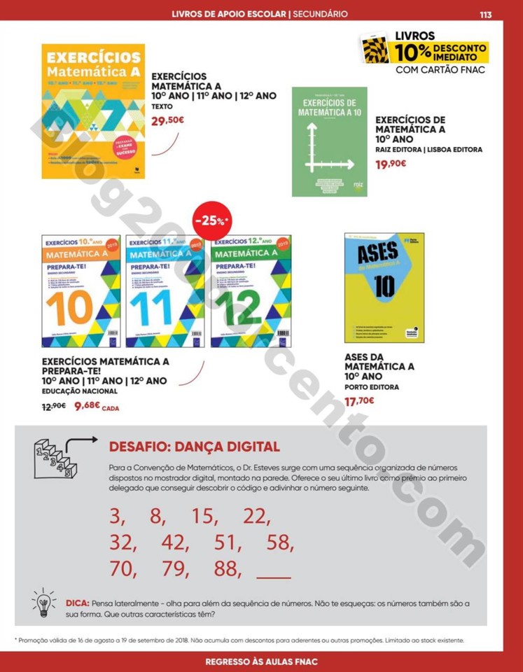 Antevisão Folheto FNAC Regresso às aulas promoç