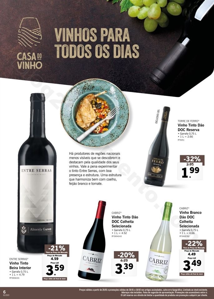 Antevisão Folheto LIDL Vinhos 28 janeiro a 10 fev