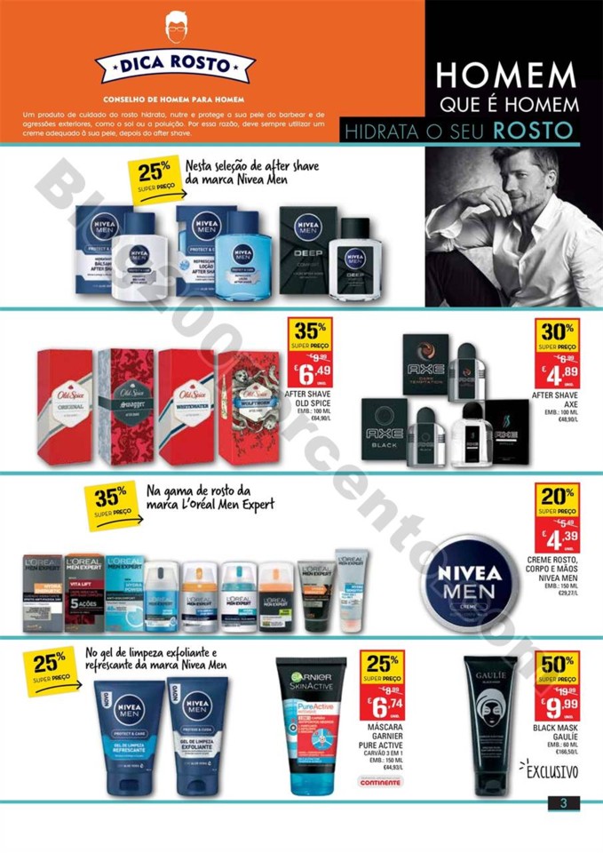 Antevisão Folheto CONTINENTE Homem promoções de