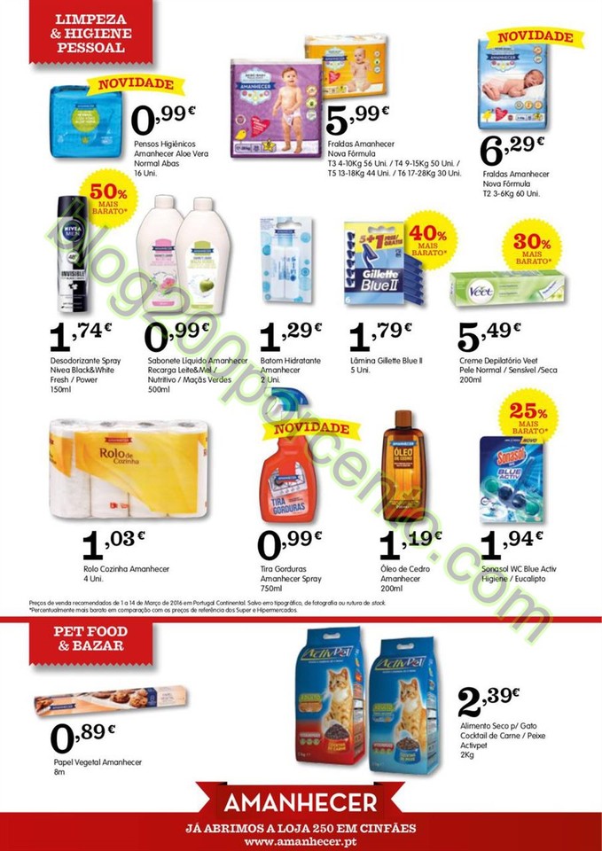Novo Folheto AMANHECER Promoções de 1 a 14 març