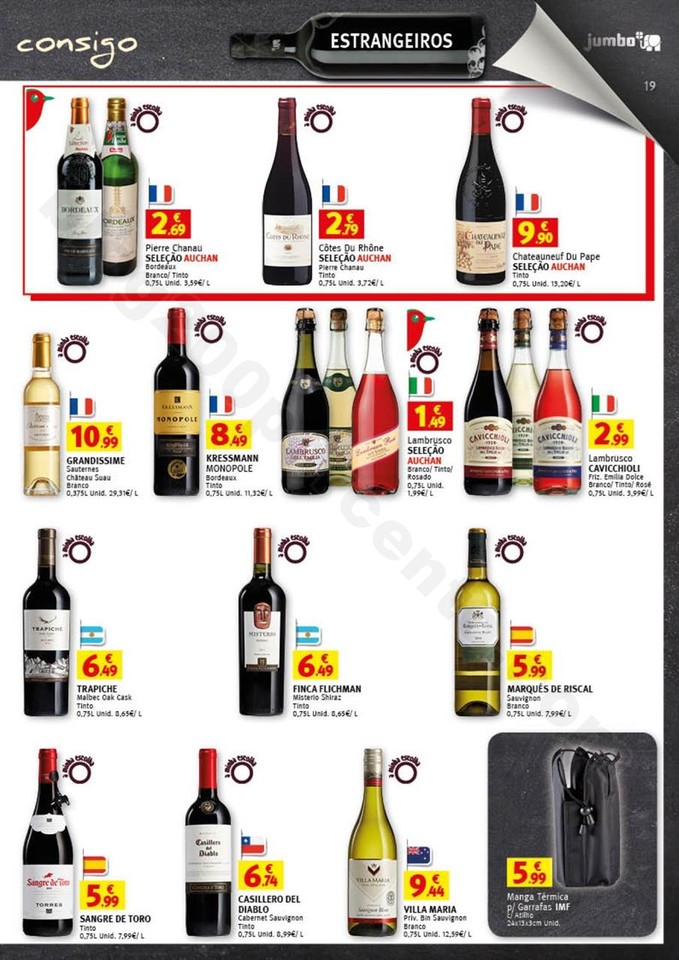Antevisão Folheto JUMBO Vinhos promoções de 5 a