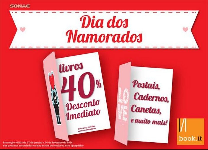 40% de desconto | BOOK.IT | até 16 fevereiro