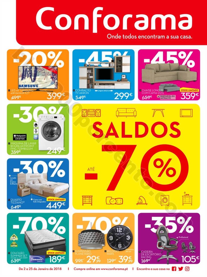 Antevisão Folheto CONFORAMA Saldos de 2 a 25 jane