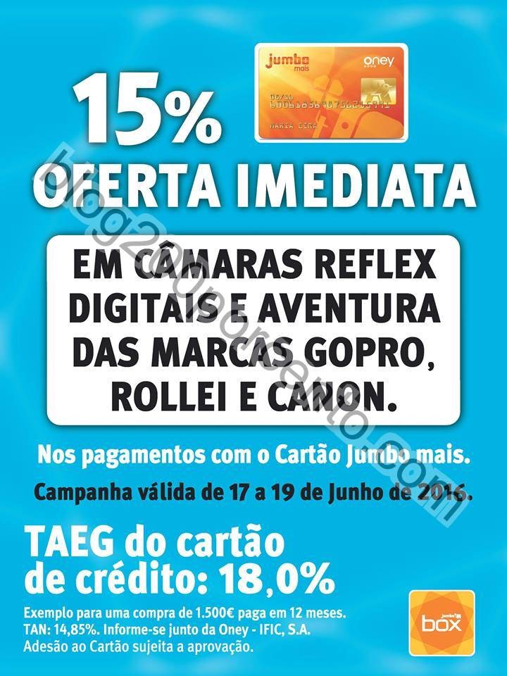 15% de desconto JUMBO - BOX promoções de 17 a 19