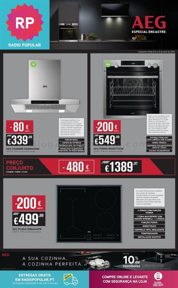 Especial Encastre AEG RP Promoções de 6 a 12 abr