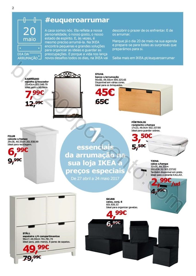 Antevisão Folheto IKEA Arrumação promoções de