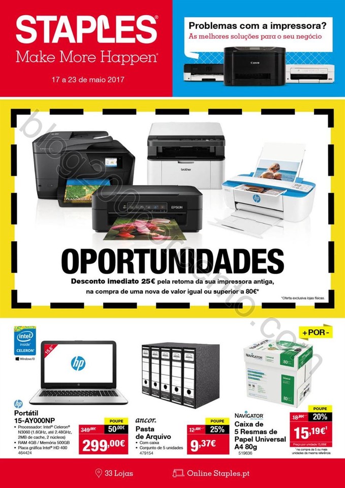 Antevisão Folheto STAPLES Promoções de 17 a 23 