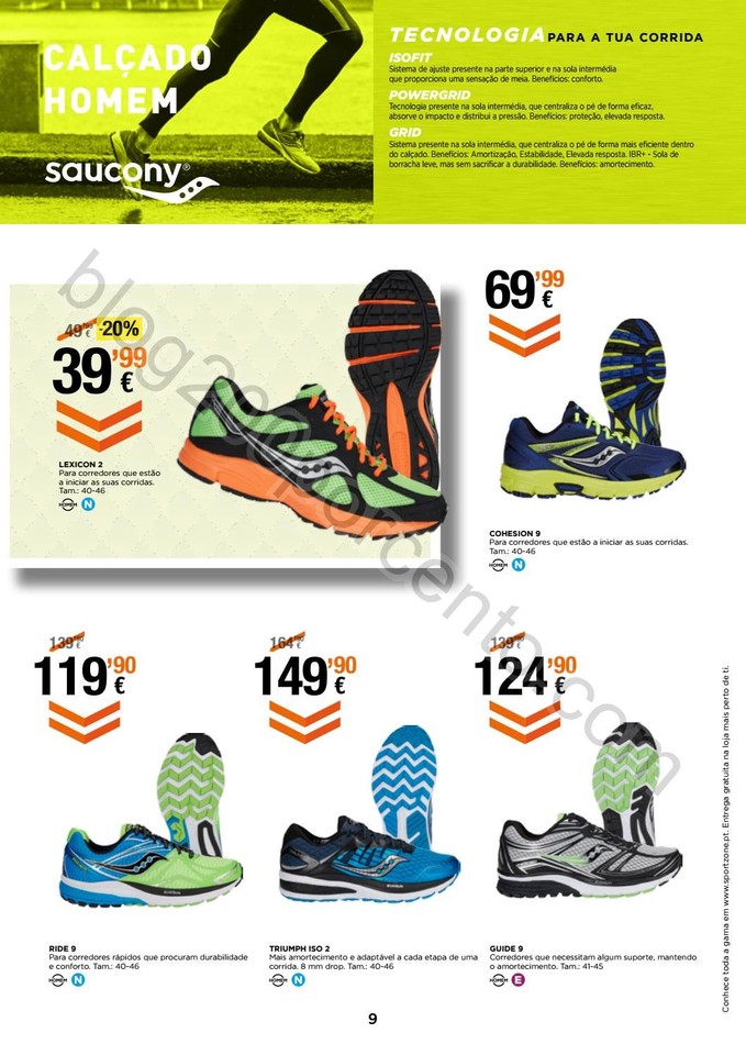 Novo Folheto SPORT ZONE Running de 14 setembro a 1