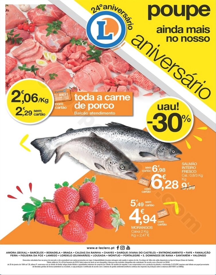 Antevisão Folheto E-LECLERC Aniversário promoç