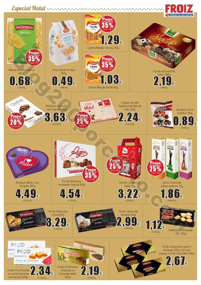 Antevisão Folheto FROIZ Natal promoções de 29 n