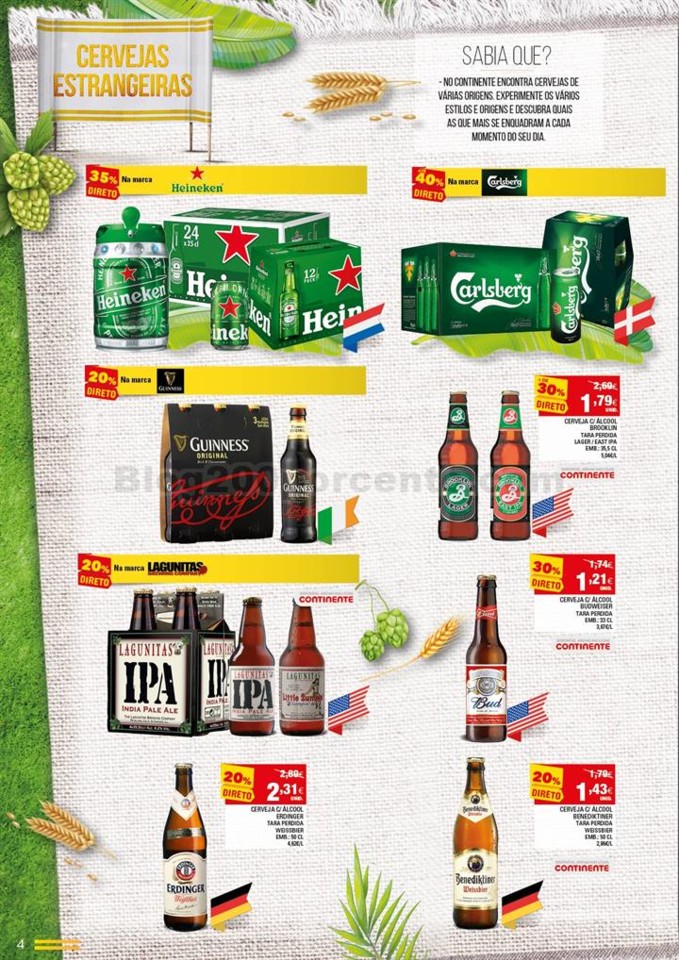 continente cervejas e mariscos promoções de 9 a 