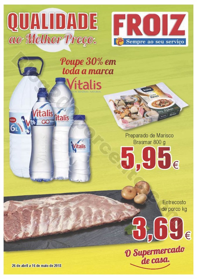 Antevisão Folheto FROIZ Promoções de 26 abril a