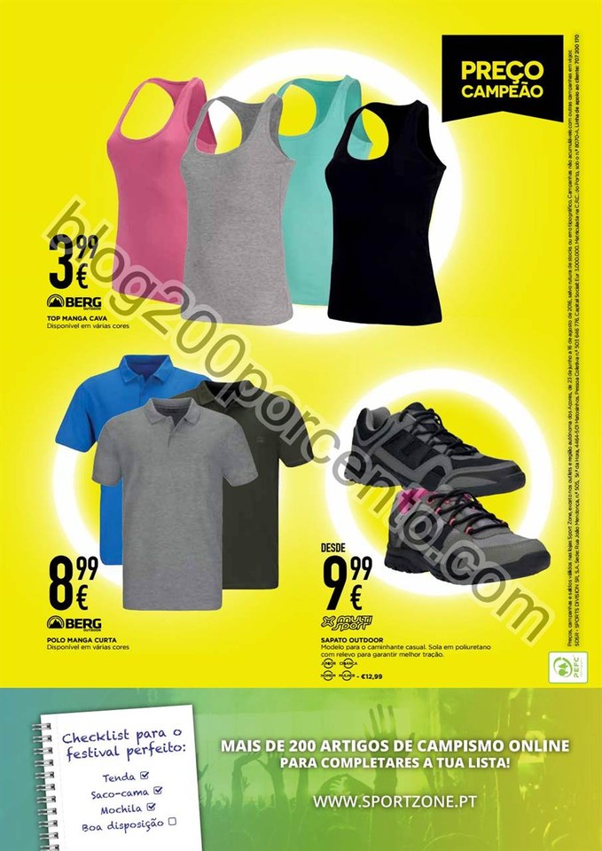 Novo Folheto SPORT ZONE Promoções até 16 agosto