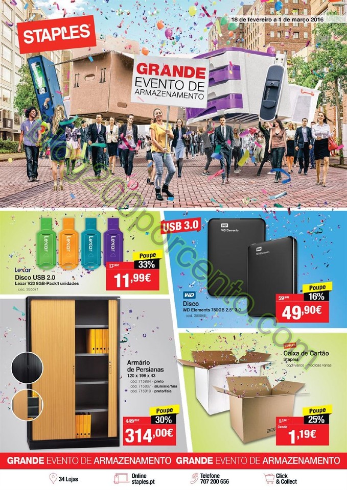 Antevisão Folheto STAPLES Promoções de 18 fever