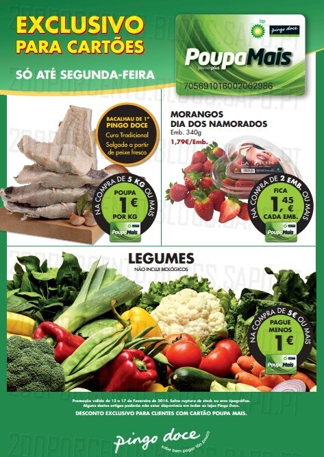Promoções Poupa Mais | PINGO DOCE | de 13 a 17 fevereiro