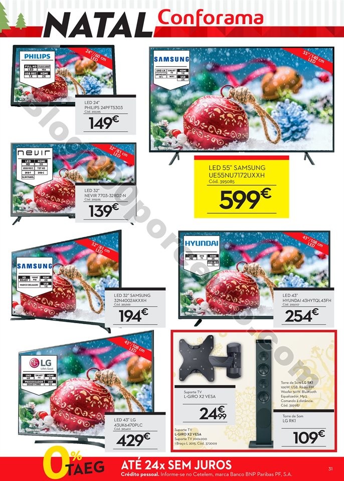 Antevisão Folheto CONFORAMA Natal promoções at