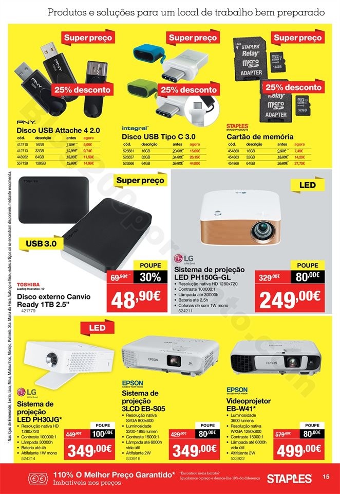Antevisão Folheto STAPLES 29 janeiro a 13  fevere