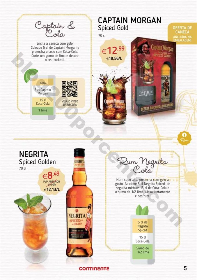 Antevisão Folheto CONTINENTE Cocktails de 25 julh