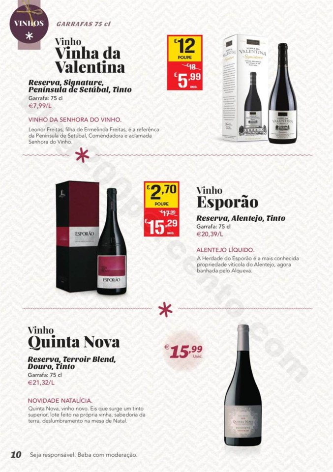 Antevisão Folheto CONTINENTE Bebidas Natal promo