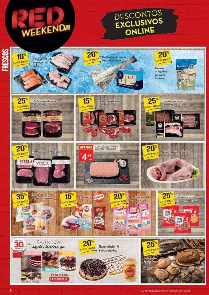 Antevisão Folheto CONTINENTE Red Weekend 22 a 24 