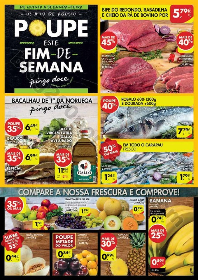 Antevisão Folheto PINGO DOCE Fim de semana de 3 a