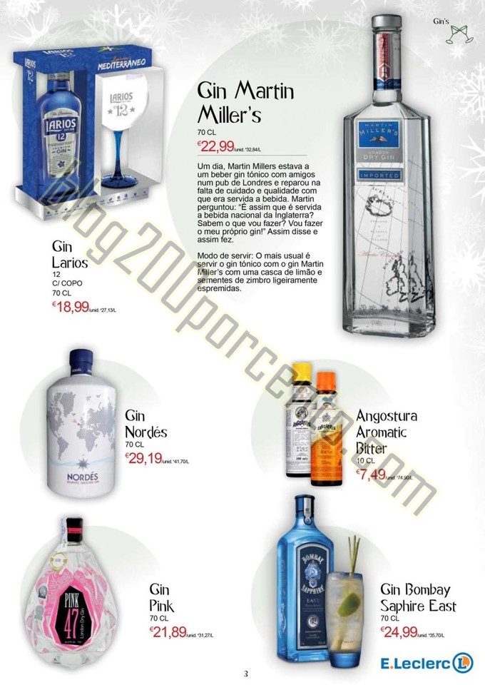 Antevisão Folheto E-LECLERC Especial Gins de 2 a 