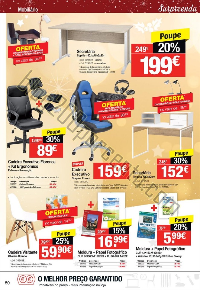 Antevisão Folheto STAPLES Natal promoções de 26