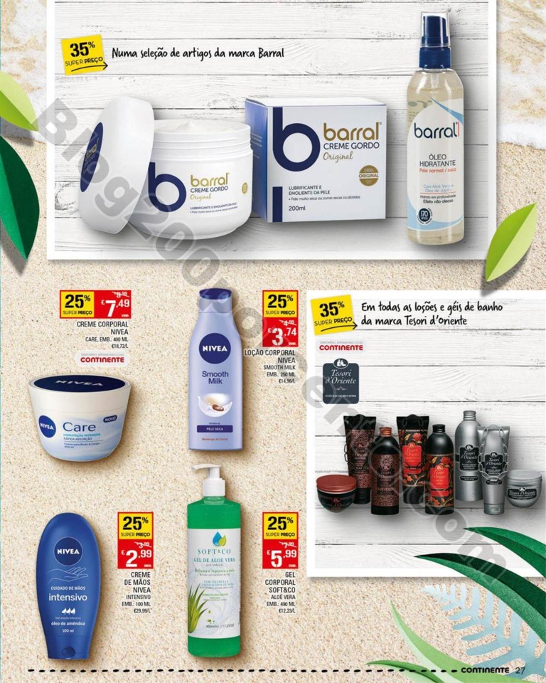 Antevisão Folheto CONTINENTE Beleza verão promo