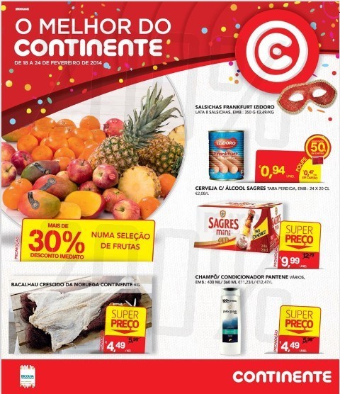 Novo Folheto | CONTINENTE | Carnaval de 18 fevereiro a 4 março