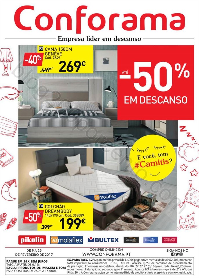 Novo Folheto CONFORAMA promoções de 9 a 23 fever
