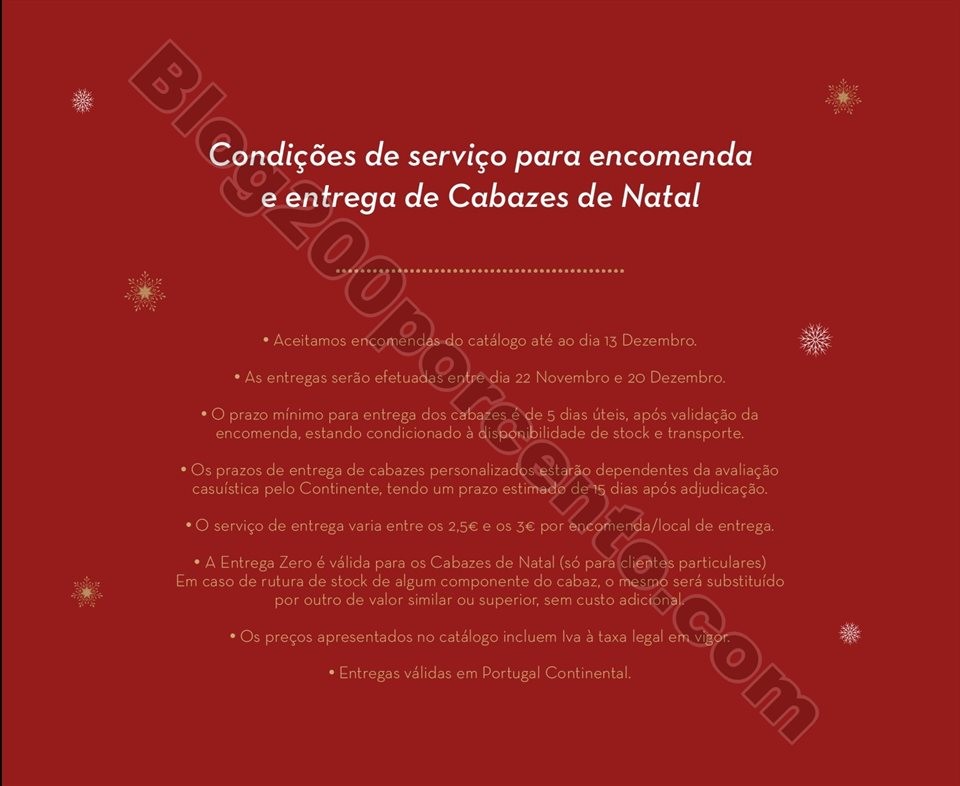 Antevisão Folheto CONTINENTE Cabazes de Natal 201