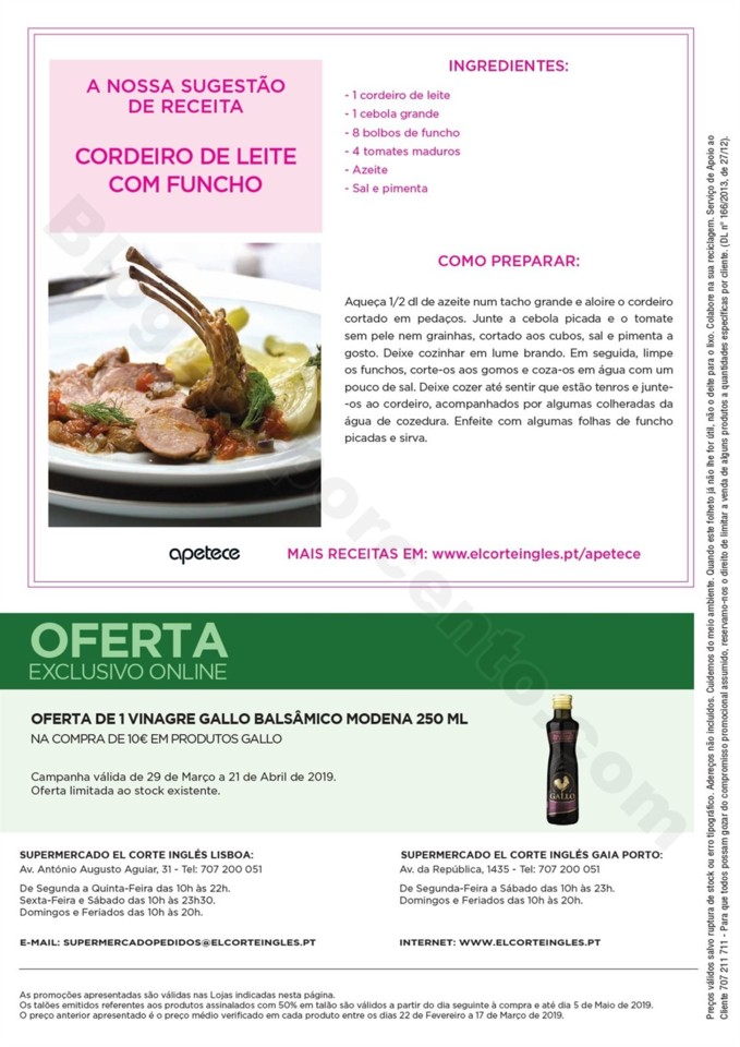 Antevisão Folheto EL CORTE INGLÉS Promoções de