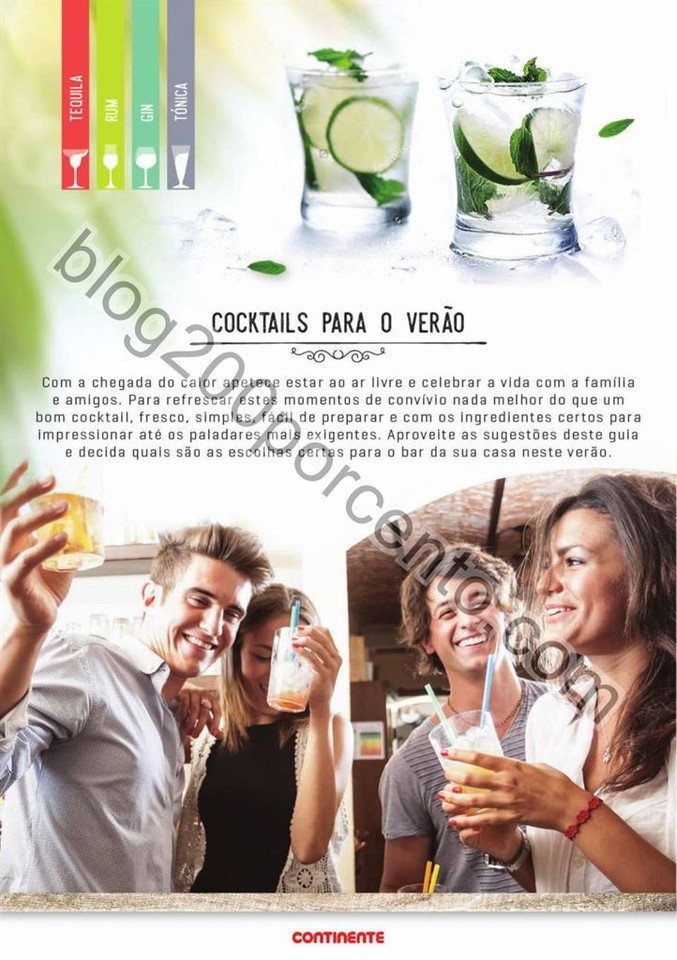 Antevisão Folheto CONTINENTE Cocktails &amp; Gins pro