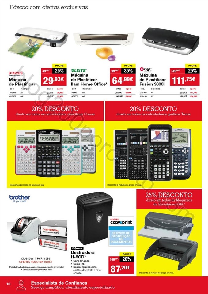 Antevisão Folheto STAPLES Páscoa promoções de 