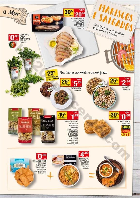 Antevisão Folheto CONTINENTE Mariscos e Cervejas 