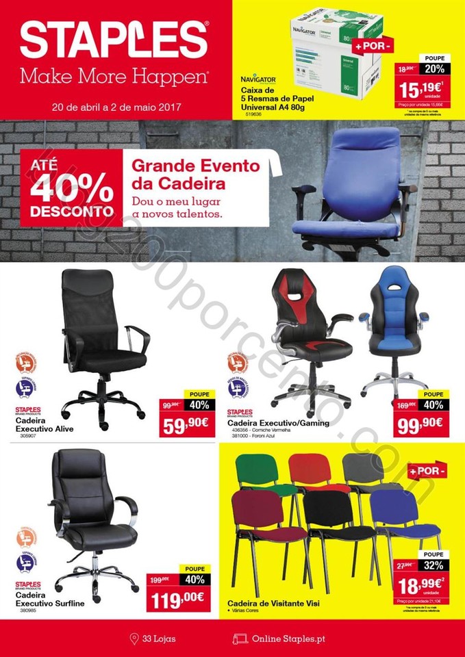 Antevisão Folheto STAPLES Promoções de 20 abril