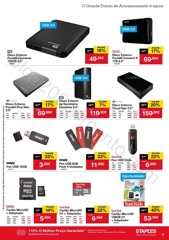 Antevisão Folheto STAPLES Promoções de 8 a 22 f