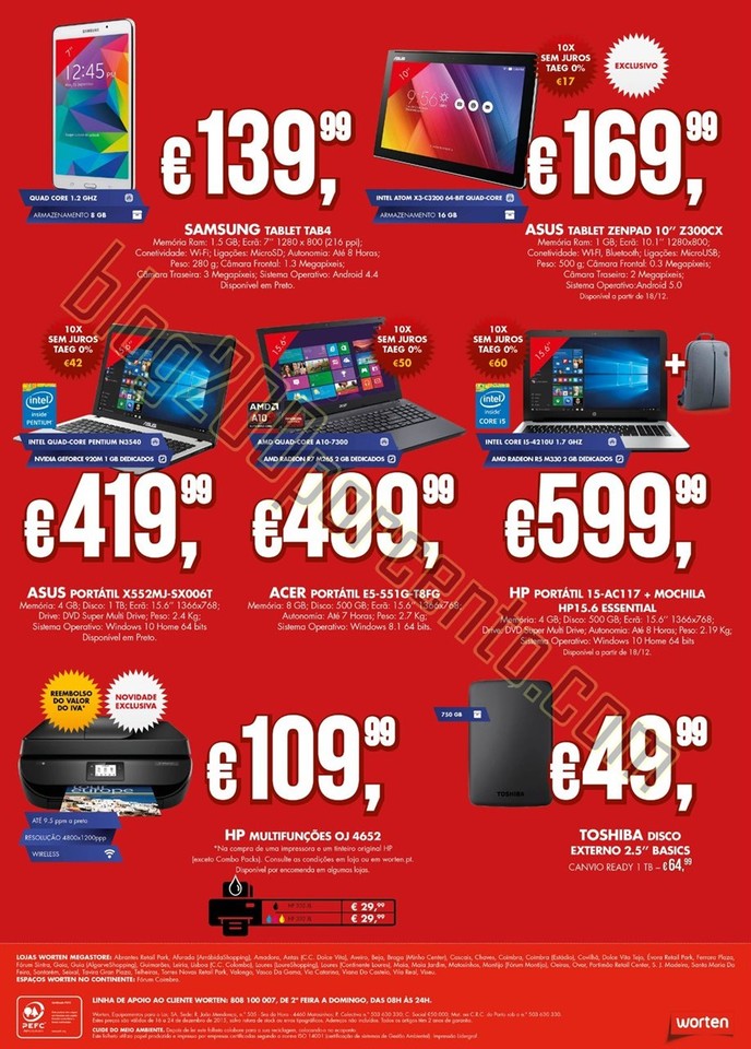 Novo Folheto WORTEN Promoções Natal de 16 a 24 d