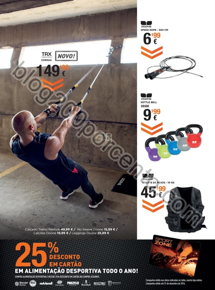 Novo Folheto SPORT ZONE Fitness promoções de 28 