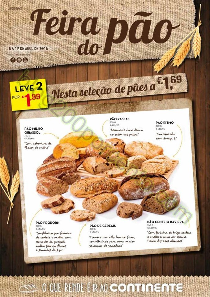 Antevisão Folheto CONTINENTE Feira do pão promo