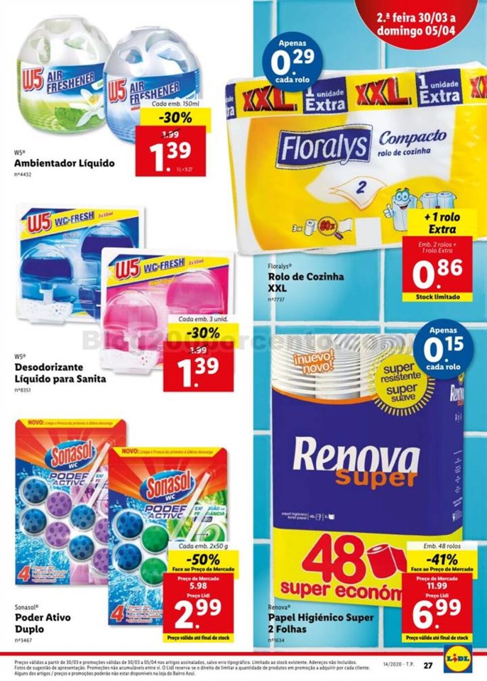Antevisão Folheto LIDL Promoções de 30 março a