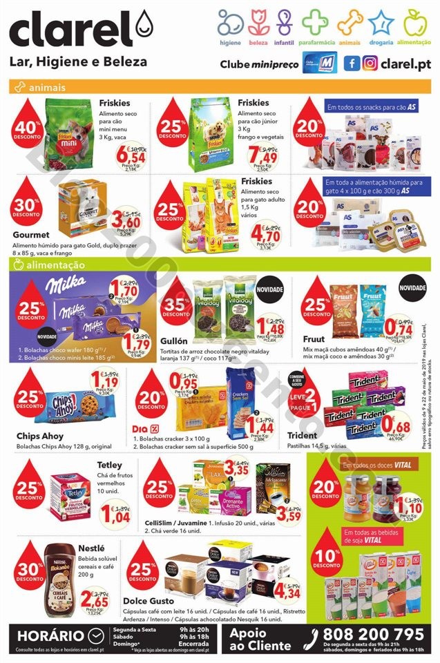 Antevisão Folheto CLAREL Promoções de 9 a 22 ma