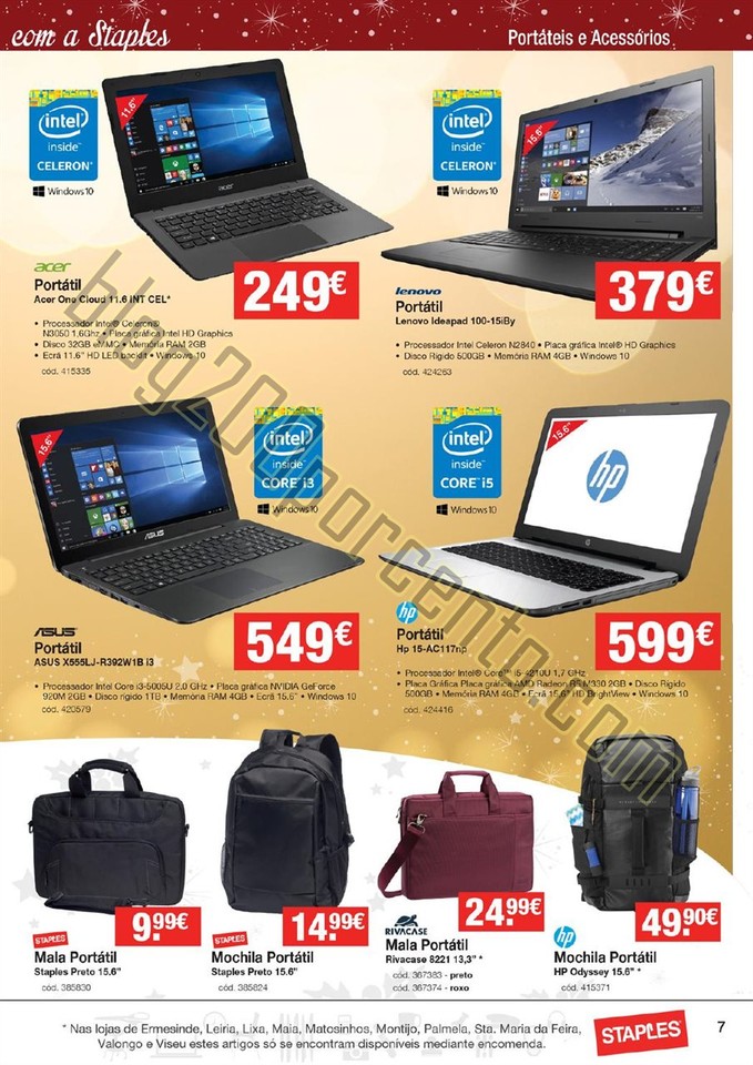 Antevisão folhetoSTAPLES Promoções Natal de 10 