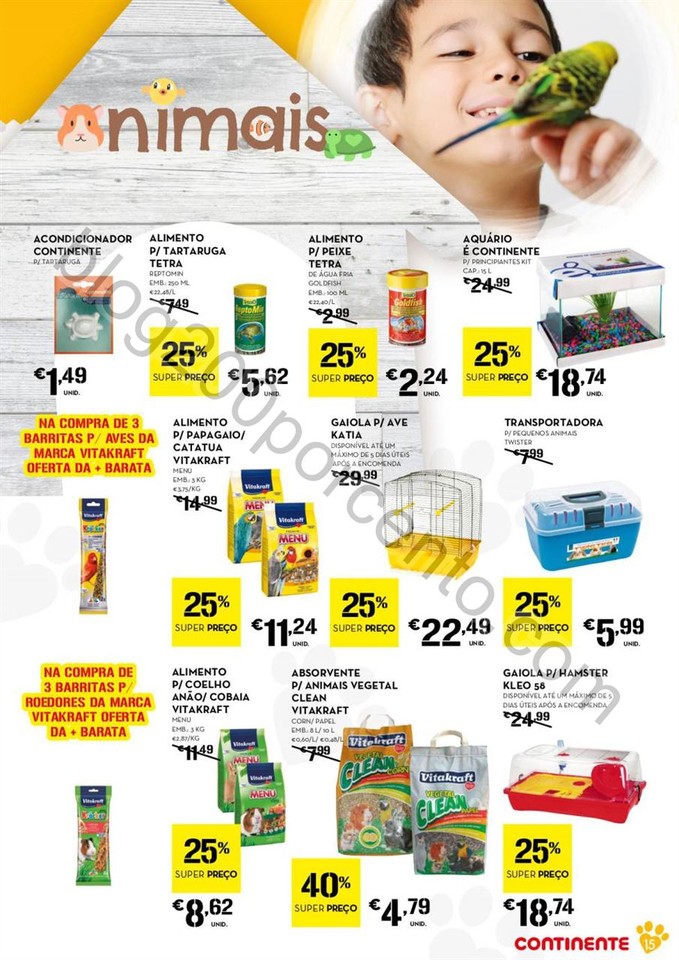 Antevisão Folheto CONTINENTE Feira animal de 20 s