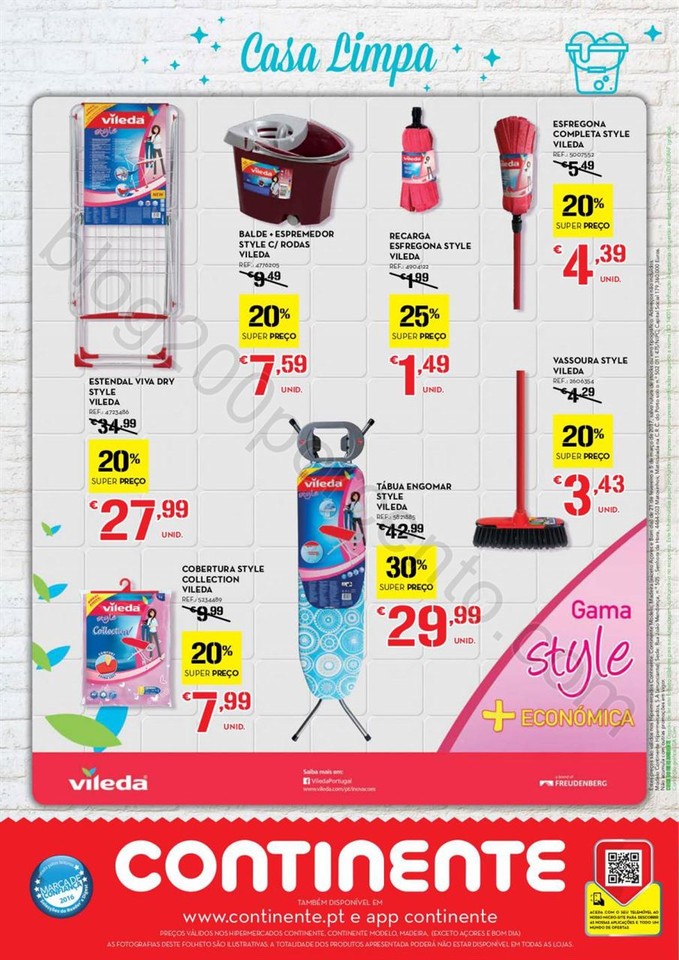 Antevisão Folheto CONTINENTE Limpeza promoções 