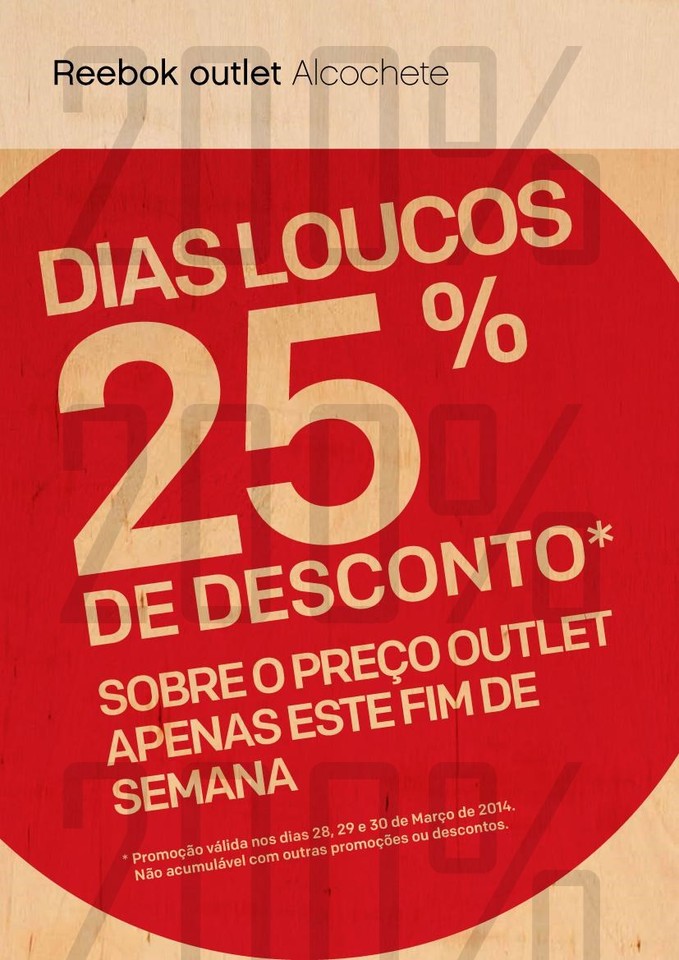 25% de desconto sobre Outlet | FREEPORT | Reebok