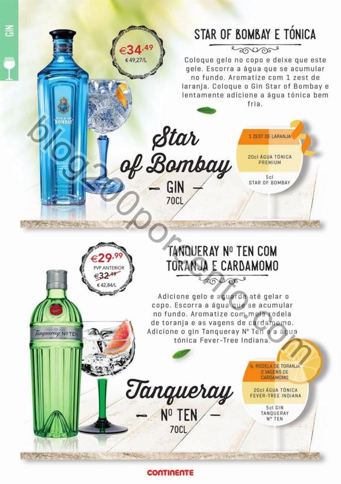 Antevisão Folheto CONTINENTE Cocktails &amp; Gins pro